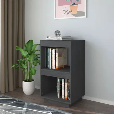 Produktbild von "2026 Promotion" Bücherregal - Standregal - Aktenregal - Grau 40x35x71 cm - Massivholz Kiefer - Wohnzimmerschrank CC27467