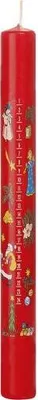 Produktbild von Adventskalenderkerze Stabkerze Rot 1 - 24, 250 x 23 mm, Kalenderkerze Advent