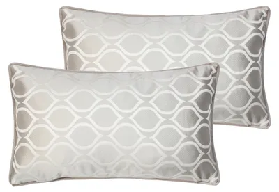 Kissen 2er-Pack 30x50 cm Polyester geometrische Stickerei