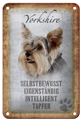 Produktbild von Blechschild Spruch 12x18cm Yorkshire Hund Schild