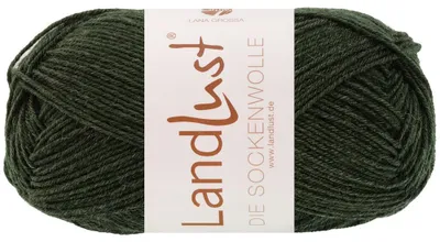 Produktbild von Lana Grossa Landlust DIE SOCKENWOLLE 50 g mélange 4-fach Sockenwolle in edlen Mélangefarben 210 m Farbe 1610 - Schwarzgrün Meliert