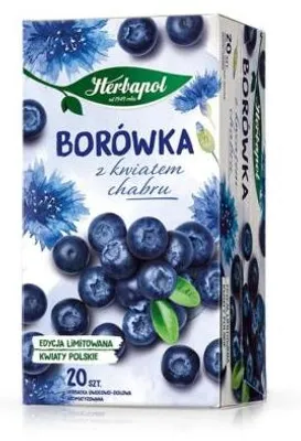 Zdjęcie produktu dla Herbapol herbatka owocowa borówka z kwiatem chabru (20 torebek x 2,3g) 46g