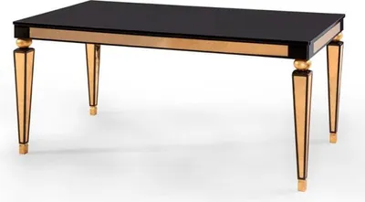 Produktbild von Schwarz-Goldener Couchtisch Wohnzimmer Ablagetisch Stil Designer Möbel