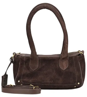 Produktbild von Ledertasche mit Reißverschluss-Hauptfach, Innenfächern, zwei Tragehenkeln und abnehmbarem Schulterriemen