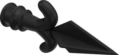 Produktbild von Interdeco Endstücke / Zierabschlüsse für Gardinenstangen mit 16 mm Ø Schwarz, Typ Matteo (Pfeil), Pack. 2 Stück
