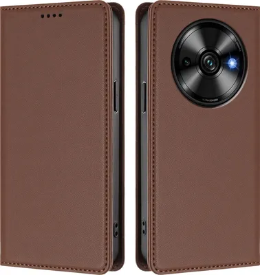 Immagine prodotto di Custodia in pelle per Oukitel C59 / C59 Pro, custodia magnetica in Finto cuoio con supporto Marrone