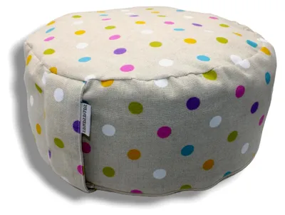 Produktbild von Meditationskissen Colori, Yoga Kissen, Yogazubehör, Sitzkissen rund, Kissen rund 32x16cm, Baumwolle und Buchweizenschale