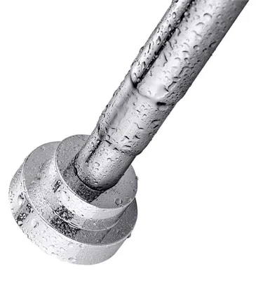 Imagen del producto de Barra extensible para cortina de ducha - 67 a 165 cm - Acero inoxidable - Sin taladros - Ventosas antideslizantes