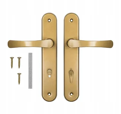 Obrázek produktu pro ADGO® Dveřní klika 72 mm WC klíč zlatá levá pravá sada koupelnových klik