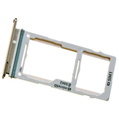Produktbild von Samsung Galaxy S10 Dual SIM (SM-G973F) Original Ersatz Simkartenhalter und SD Card Tray, Prisma Schwarz