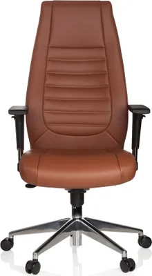 Image de hjh OFFICE Fauteuil de direction professionnel VITORO Chaise de bureau ergonomique avec accoudoirs (réglable en hauteur) Fauteuil pivotant en similicuir pour le bureau, la maison
