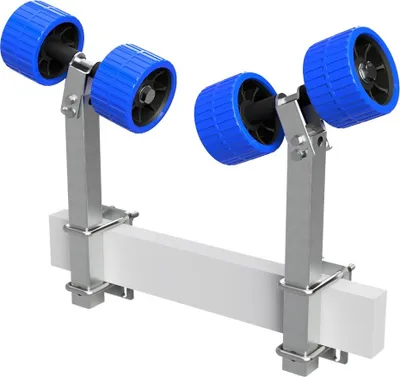 Produktbild von 2er Pendelrollen Sliprollen Sliphilfe Bootstrailer EVA SUPROD RKSRLB-2X2-EVA, Ø 120 mm, blau/schwarz