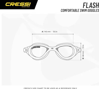 Produktbild von Cressi Flash Brille Clear Frame/white smoked lens