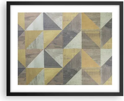 Produktbild von Gerahmtes Poster - Schwarzer Rahmen - Abstraktion Geometrisch Dreiecke - 50x40 cm - Wand Bild - Wanddeko - Wandbilder - Kunstposter - Wandposter - Bilderrahmen - Bilder - Kunstdruck - P2BAA50x40-4884