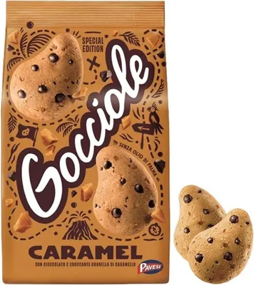 Produktbild von Gocciole Karamellkekse 300g - Pavesi