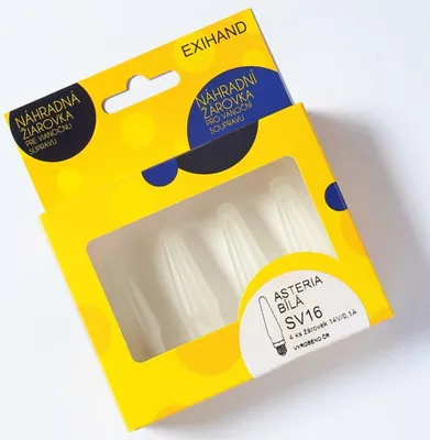 Productafbeelding van Exihand blisterverpakking met 4 Asteria gloeilampen, wit, 14 V/0,1 A