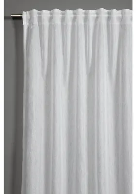 Jacquard-Voile-Gardine, blickdicht, 140 x 245 cm, weiß