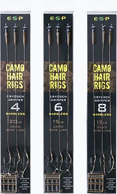 Produktbild von Karpfenführer ESP Camo Hair Rig Gripper Barbless camo EHRCHRGB08