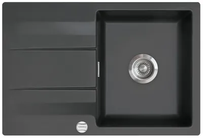 Produktbild von Flächenbündige Spüle GENEA 75 F in SCHIEFER mit Excenterbedienung / Systemceram