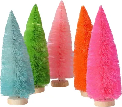 Zdjęcie produktu dla Choinki dekoracyjne Boltzexmas kolorowe zestaw 5 sztuk