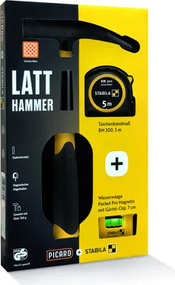 Produktbild von PICARD X STABILA PICARD Latthammer & STABILA BM 300 5m & Pocket PRO Magnetic