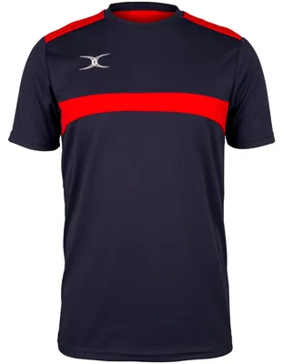 Produktbild von Gilbert Sport T-Shirt Photon Blau Rot Junior 11-12 Jahre - atmungsaktiv