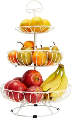 Image de Boîte à fruits - 3 étages - Blanc