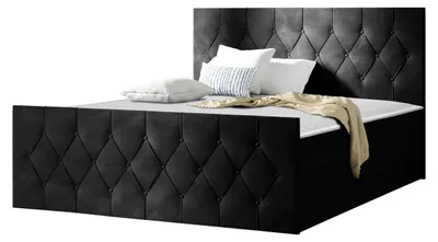 Produktbild von MIRJAN24 Boxspringbett Loloz Lux, Doppelbett mit Bettkasten und Matratze, Ehebett (Farbe: Mikrofaza 0015, Größe: 120x200 cm)