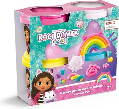 Zdjęcie produktu dla Koci Domek Gabi Kreatywny zestaw z masą plastyczną 4 kolory