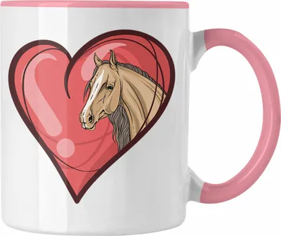 Produktbild von Trendation - Pferde Tasse Grafik Geschenk Lustig (Rosa)
