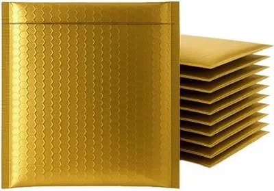 Produktbild von Versandtaschen für Kurierdienste, metallisch, CD, goldfarben – 100 Stück