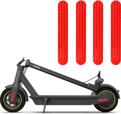 Produktbild von Reflektierende Aufkleber für Ninebot Max G30 Elektrorolle  - Farbe ROT
