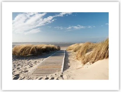 Produktbild von Poster - Poster ohne Rahmen - Strand Meer Fußgängerbrücke Ufer - 40x30 cm - Wand Bild - Wanddeko - Wandbilder - Kunstposter - Wandposter - Bilder - Kunstdruck - Wandbild - P2XAA40x30-2657