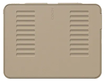 Productafbeelding van Zugu case Hoesje iPad Pro 13" (M4-M5) – Verstelbare Magnetische Standaard – Veilige Magnetische Houder – Robuuste Bumper en Stevige TPU + PC Behuizing - Beige