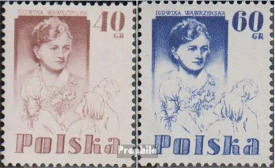 Produktbild von Briefmarken Polen 1956 Mi 979-980 (kompl.Ausg.) gestempelt Ludwika Wawrzynska