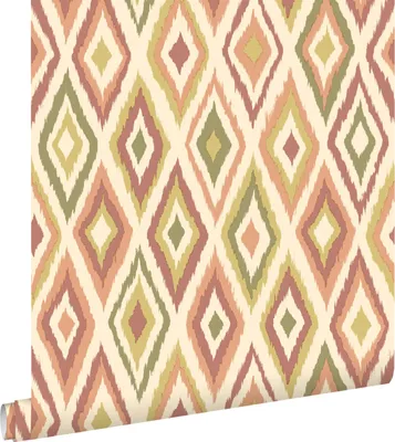 Obrázek produktu pro ESTAhome tapeta s kostkovaným vzorem béžová, fialová a zelená 50 x 900 cm