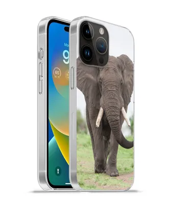 Produktbild von MuchoWow® Handyhülle Schutzhülle Hülle für Apple iPhone 14 Pro Max Elefant - Tiere - Gras - Natur Silikon Softcase Handy Hülle - Hardcover