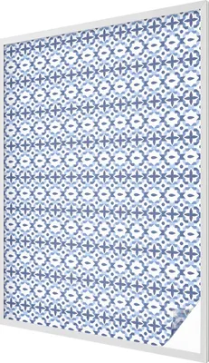 Obrázek produktu pro Vitrážová fólie na okno - 146x100 cm - vitrážový vzor - neprůhledná dekorativní fólie na ochranu soukromí - samolepicí, UV ochrana - modrá mozaika