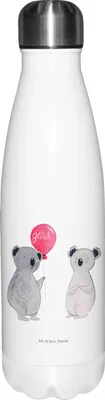 Produktbild von Mr. & Mrs. Panda Wasserflasche Koala Luftballon - Weiß - Geschenk, trinkflaschen, Party, Geburtstag, isolierbehälter, Teeflasche, Thermos, Trinkflasche