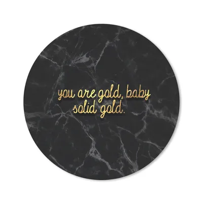 Produktbild von MuchoWow® Mauspad Mousepad Zitate - Gold - Marmor - Schwarz 20x20 cm - Mousepads - Maus Mat - Pad - Mausunterlage - Schreibtischmatte