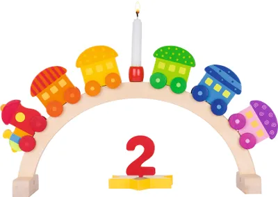 Produktbild von goki Geburtstagsbogen Mein kleiner Zug, Lok mit 5 Anhängern