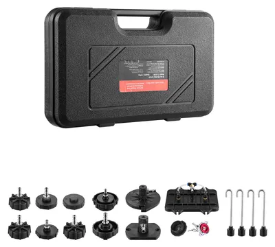 Image de Kit de purge de freins Master, 12 pièces. Adaptateur de purge de freins professionnel, avec jeu complet et poignée