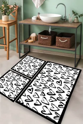 Productafbeelding van Mijolnir, Small Heart, Set badmatten (3-delig), meerkleurig, 100% polyester, 50 x 60 cm