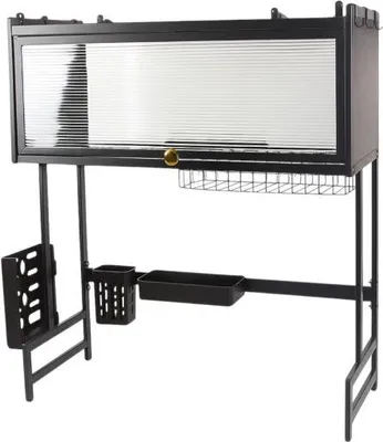Obrázek produktu pro Verk 07379 Multifunkční organizér na nádobí nad dřez, 65 cm, černý
