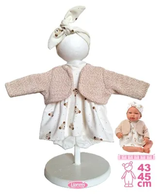 Obrázok produktu pre Llorens M844-010 Oblečenie pre bábiky NEW BORN, veľkosť 43–45 cm