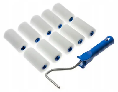 Produktbild von Bobimarket Schaumstoff-Farbwalze 10er-Set mit Griff