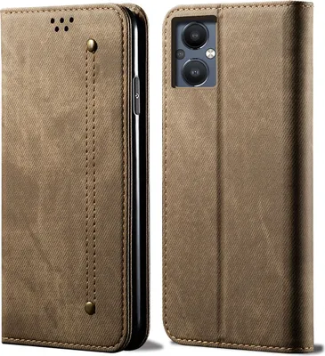 Produktbild von OnePlus N20 5G Hülle, Leder Brieftasche Flip Bookstyle Schutzhülle mit Standfunktion für OnePlus N20 5G Khaki