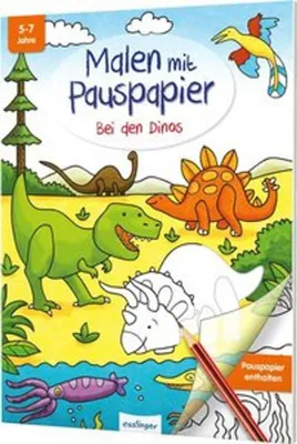 Produktbild von Malen mit Pauspapier: Bei den Dinos
