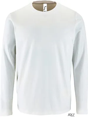 Image de SOLs 02074 | T-shirt manches longues homme Imperial - Couleur : Blanc - Taille : XL