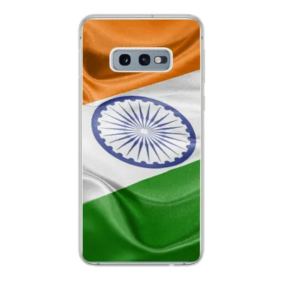 Produktbild von MuchoWow® Handyhülle Schutzhülle Hülle für Samsung Galaxy S10e Nahaufnahme der Flagge von Indien Silikon Softcase Handy Hülle - Handy